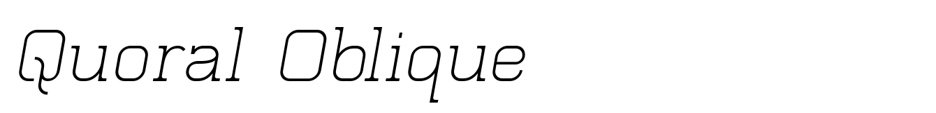 Quoral Oblique